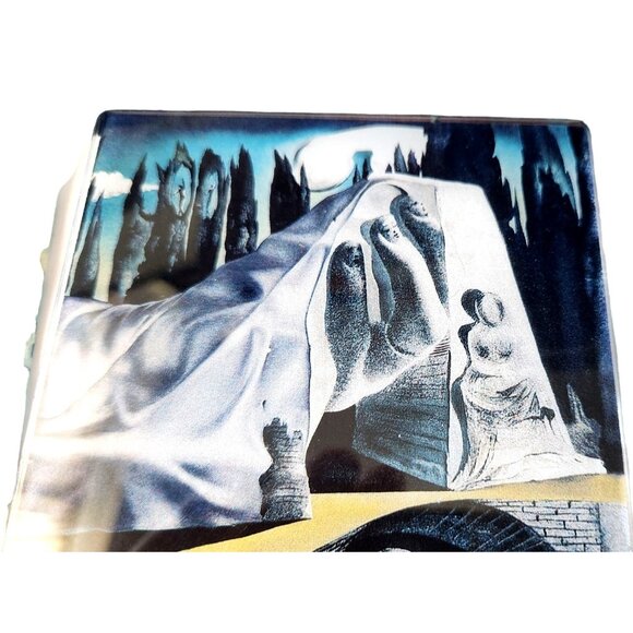 Glass Coasters Salvador Dali's Artwork Graphics  4 " x  4 "  Set of 4  Rubber Fe - Picture 14 of 16